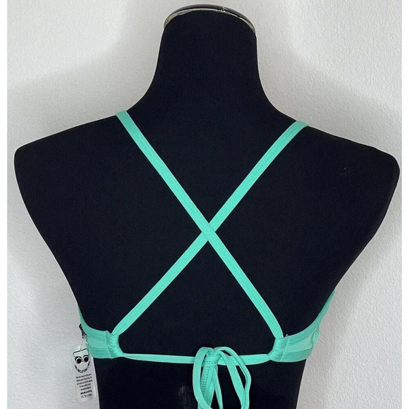 Jolyn Bikini Swim Top Vent Large Green (Seafoam) New with tags - Picture 2 of 5